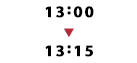 13:00～13:15